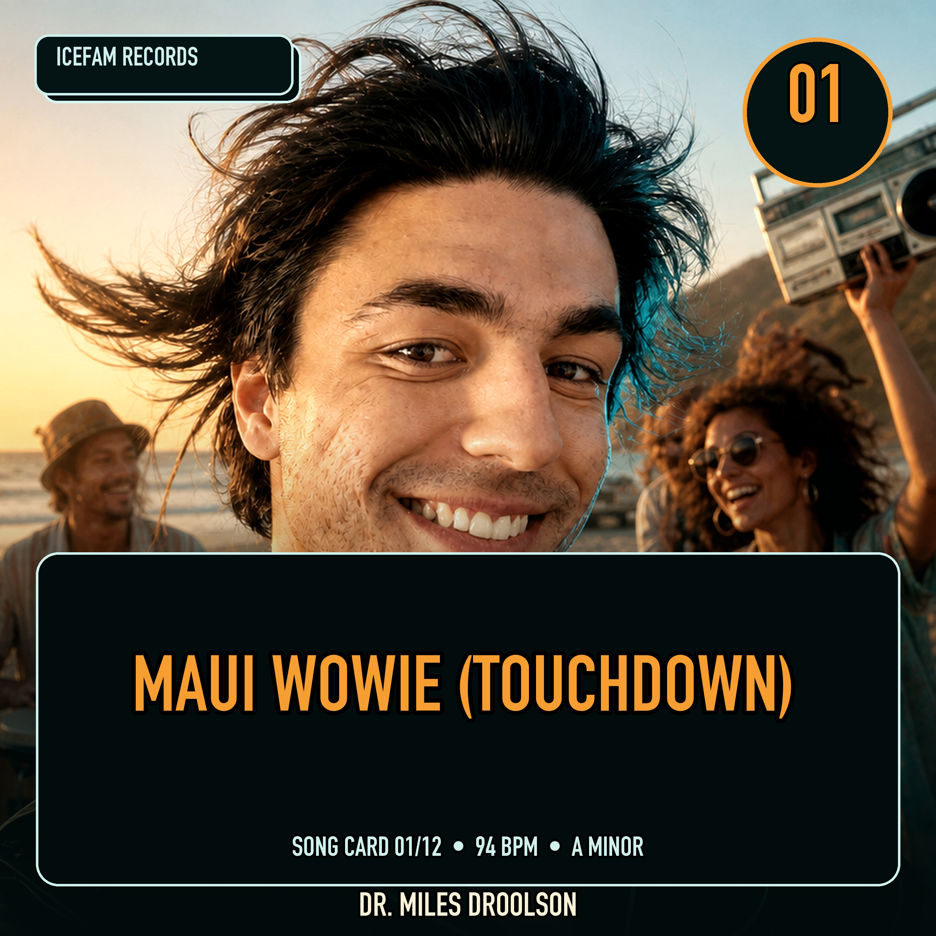 MAUI WOWIE Touchdown song card