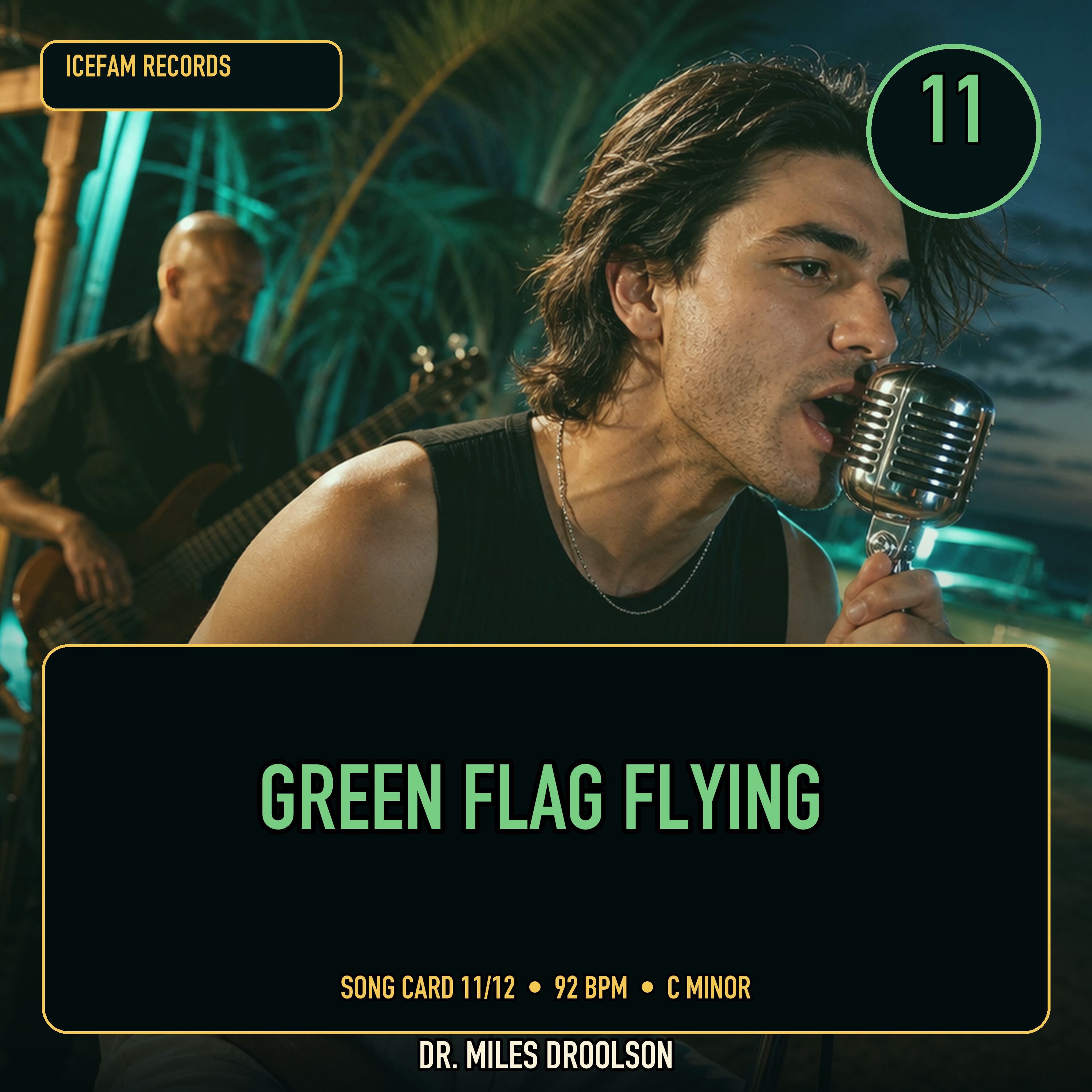 Green Flag Flying song card