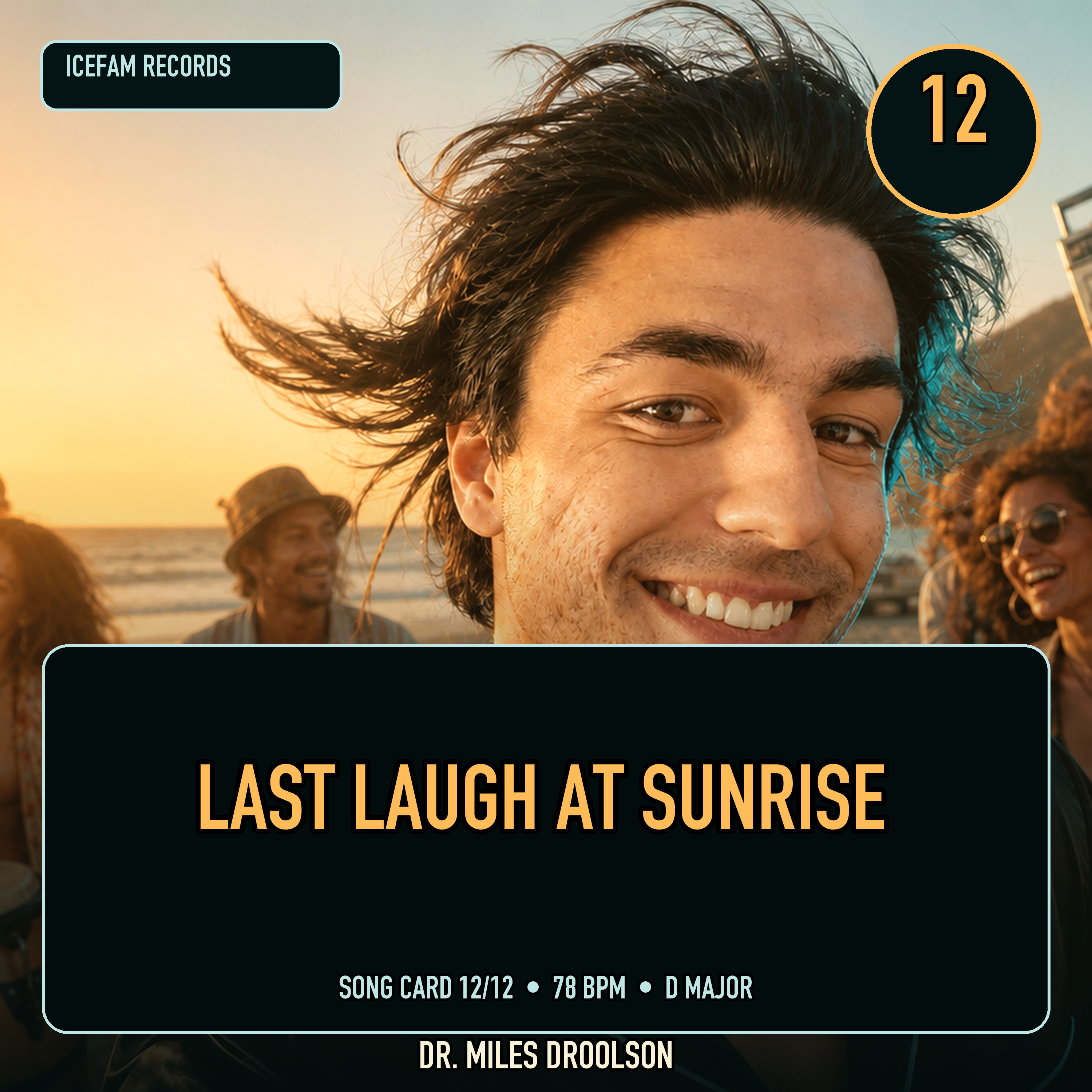 Last Laugh at Sunrise song card
