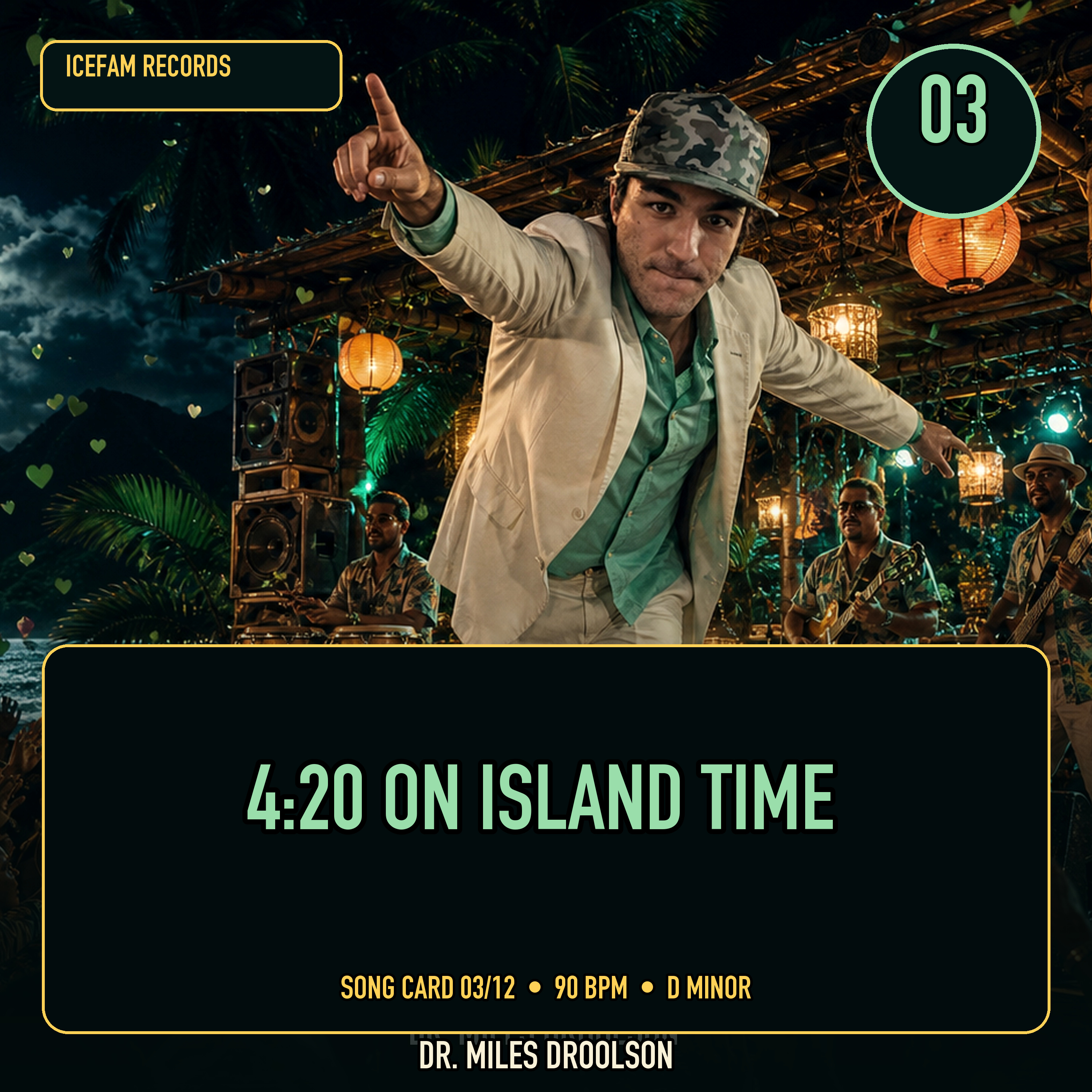 4:20 on Island Time song card